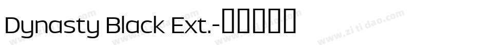 Dynasty Black Ext.字体转换